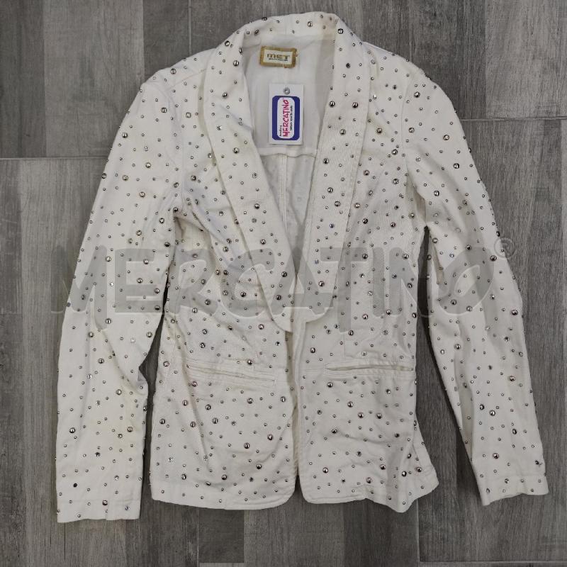 GIACCA DONNA MET BIANCA BORCHIE STRASS | Mercatino dell'Usato Settimo torinese 1