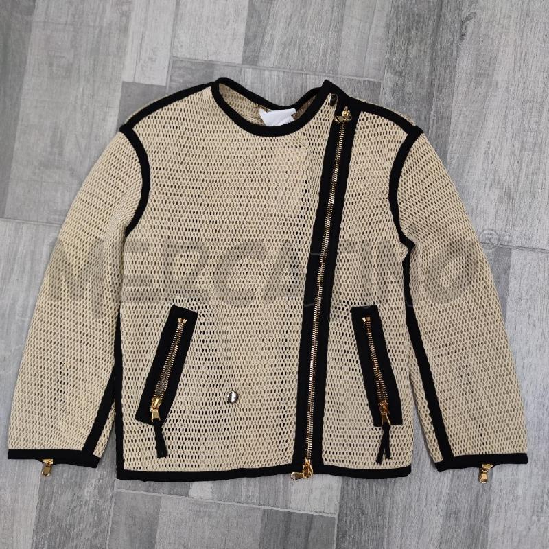 GIACCA DONNA MOSCHINO TRAFORATA BEIGE BORDI NERI  | Mercatino dell'Usato Settimo torinese 1
