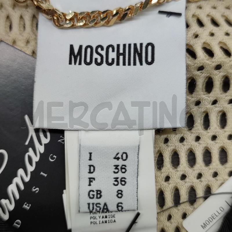 GIACCA DONNA MOSCHINO TRAFORATA BEIGE BORDI NERI  | Mercatino dell'Usato Settimo torinese 3