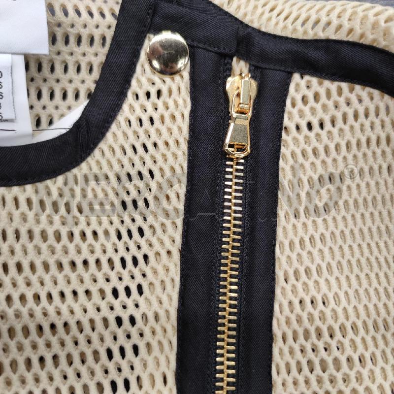 GIACCA DONNA MOSCHINO TRAFORATA BEIGE BORDI NERI  | Mercatino dell'Usato Settimo torinese 4