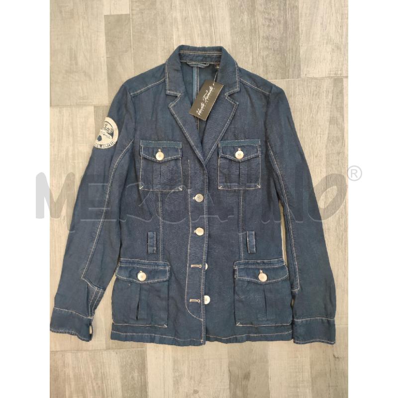 GIACCA DONNA NAPAPIJRI BLU LINO CUCITURE BIANCHE | Mercatino dell'Usato Settimo torinese 1