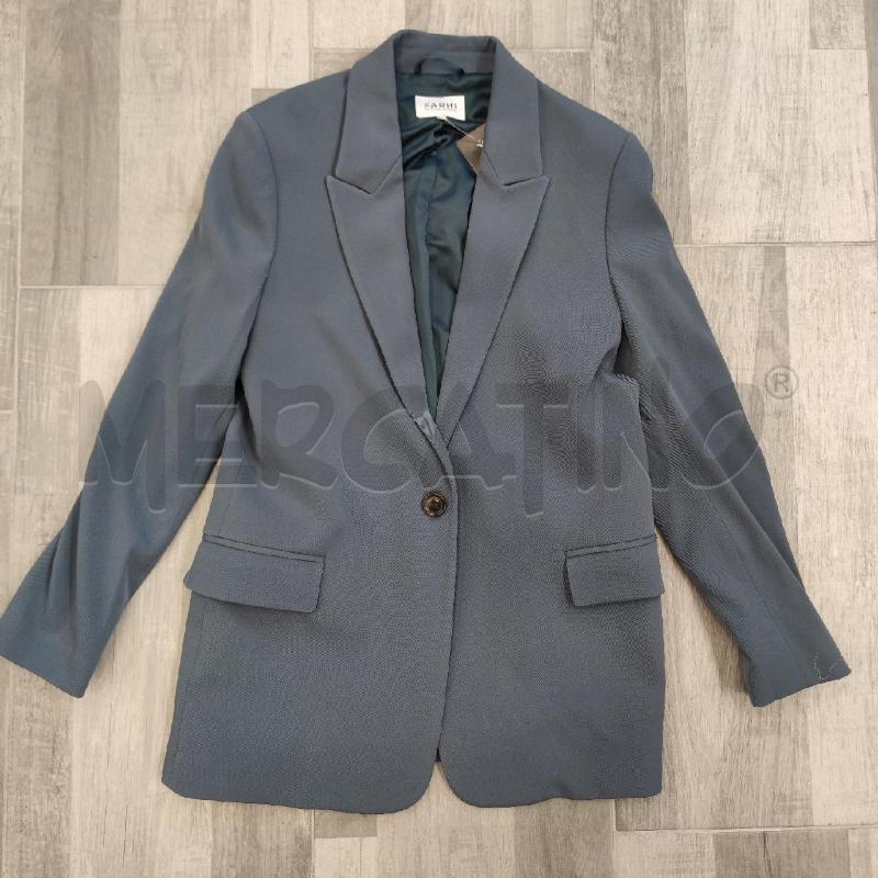 GIACCA DONNA NICOLE FARHI GRIGIO BLU 1 BOTT | Mercatino dell'Usato Settimo torinese 1