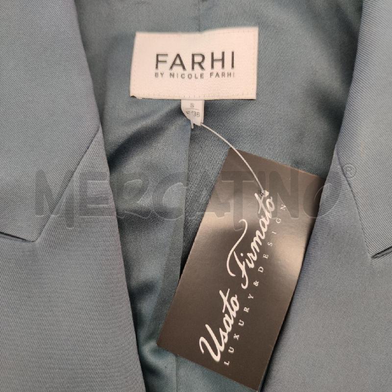 GIACCA DONNA NICOLE FARHI GRIGIO BLU 1 BOTT | Mercatino dell'Usato Settimo torinese 3
