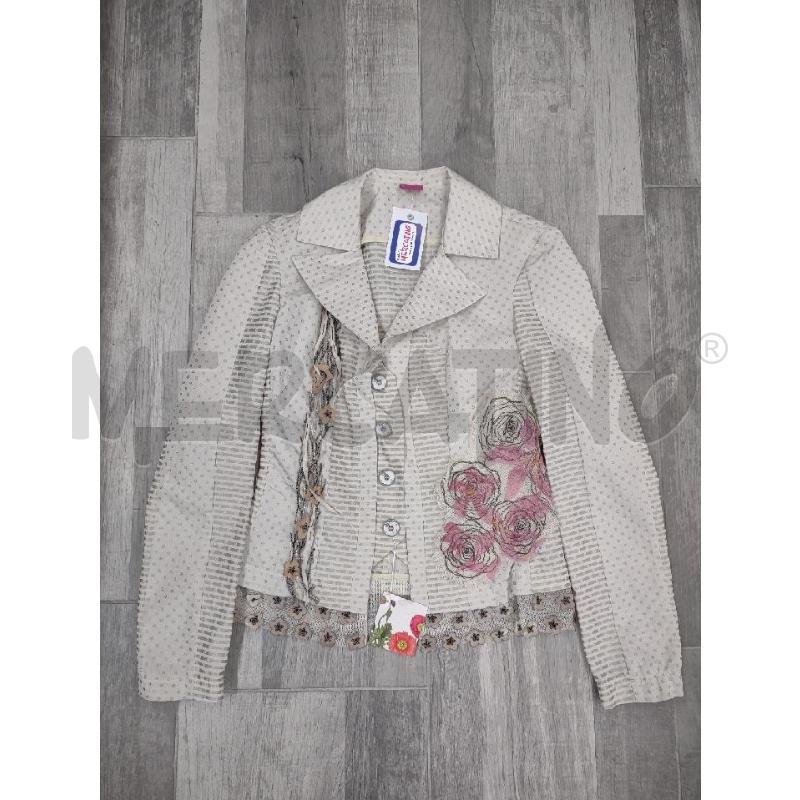 GIACCA DONNA SAVE THE QUEEN BEIGE FIORI | Mercatino dell'Usato Settimo torinese 1