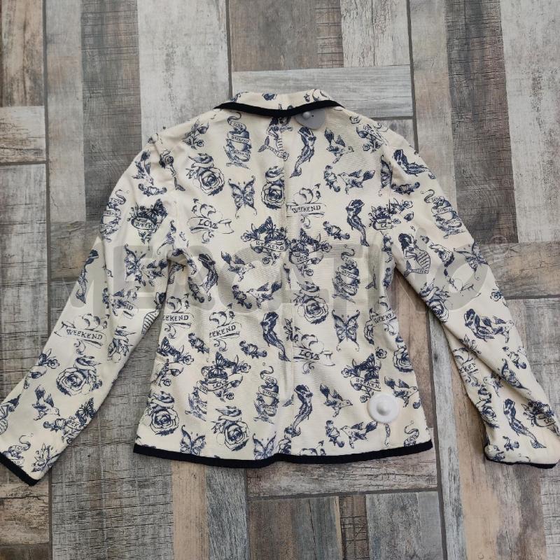 GIACCA DONNA WEEKEND MAXMARA BIANCA DISEGNI OLD SCHOOL BLU | Mercatino dell'Usato Settimo torinese 2