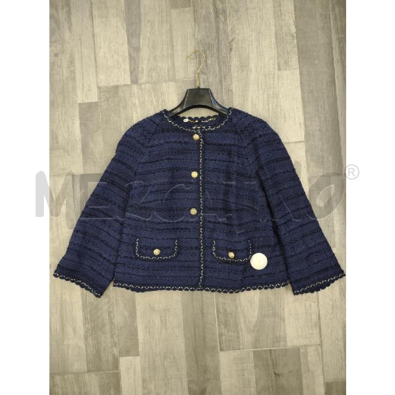 GIACCA LUISA SPAGNOLI BLU COTONE BOTTONI ORO | Mercatino dell'Usato Settimo torinese 1