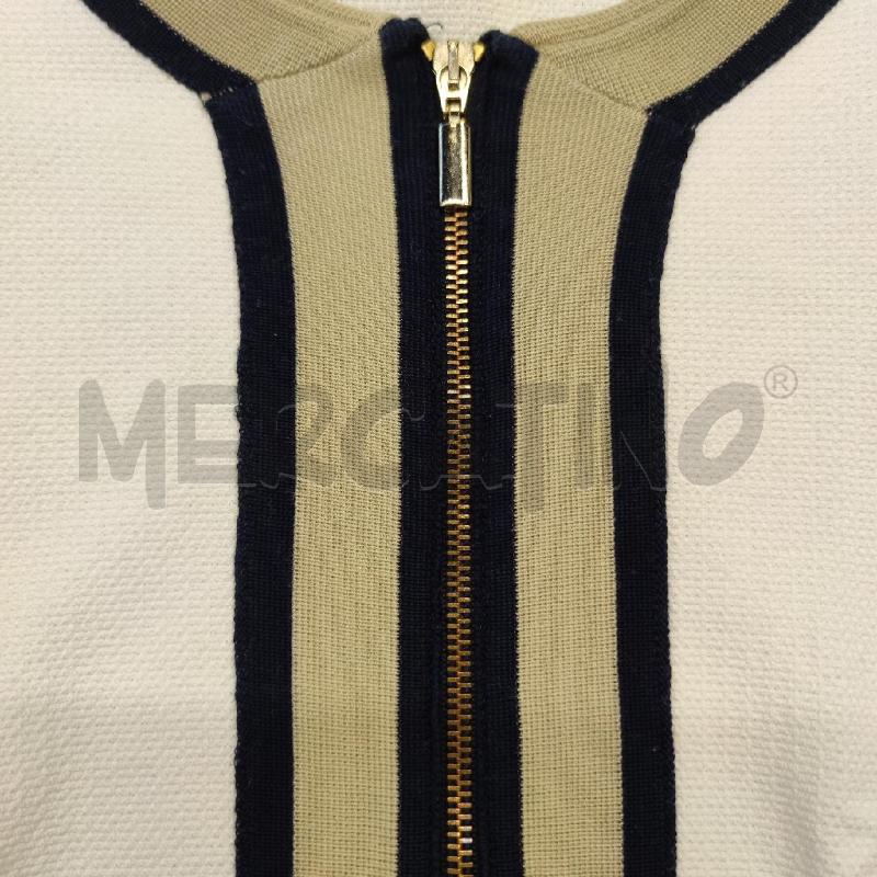 GIACCA NEERA BIANCA PROFILO ZIP BEIGE NERO  | Mercatino dell'Usato Settimo torinese 4