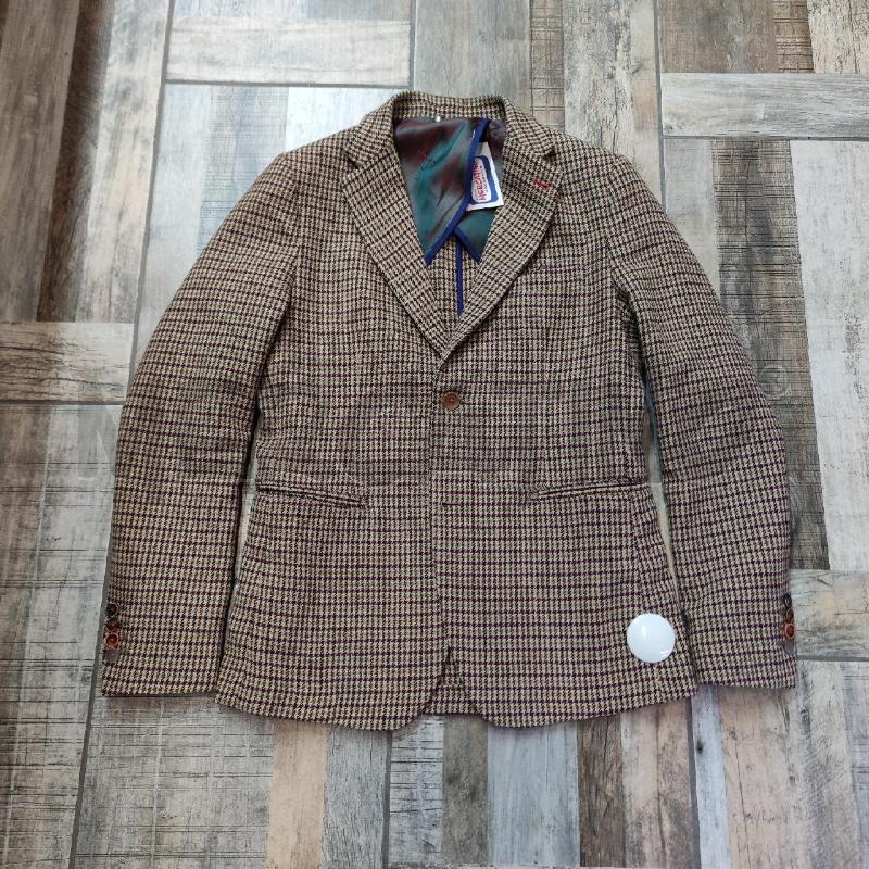 GIACCA UOMO BERNA MISTO LANA BEIGE PIED DE POULE | Mercatino dell'Usato Settimo torinese 1