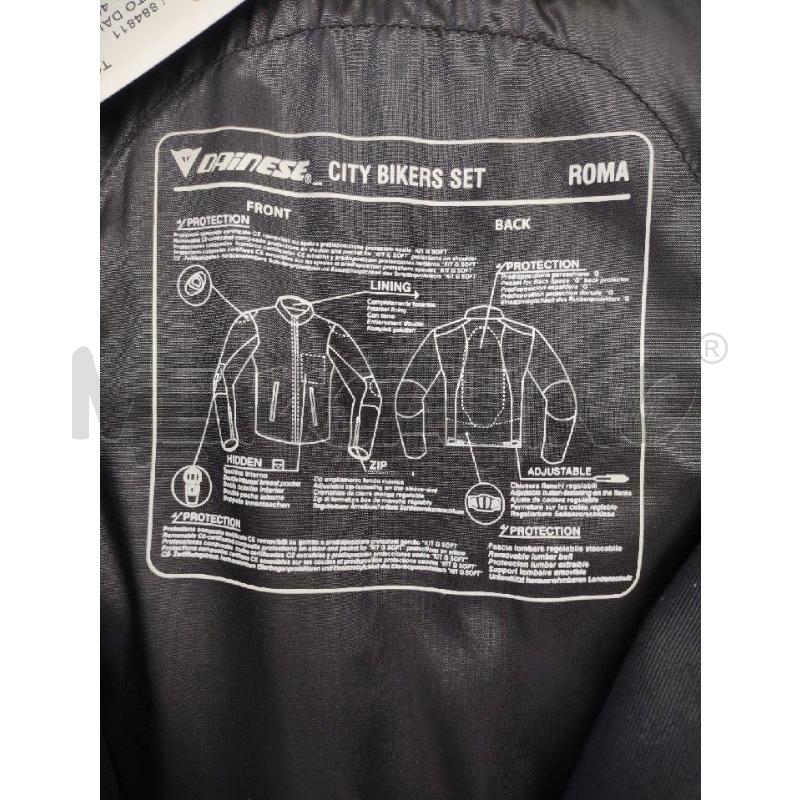 GIACCA UOMO MOTO DAINESE CITY BIKERS NERA PROTEZIONI GOMITI | Mercatino dell'Usato Settimo torinese 3