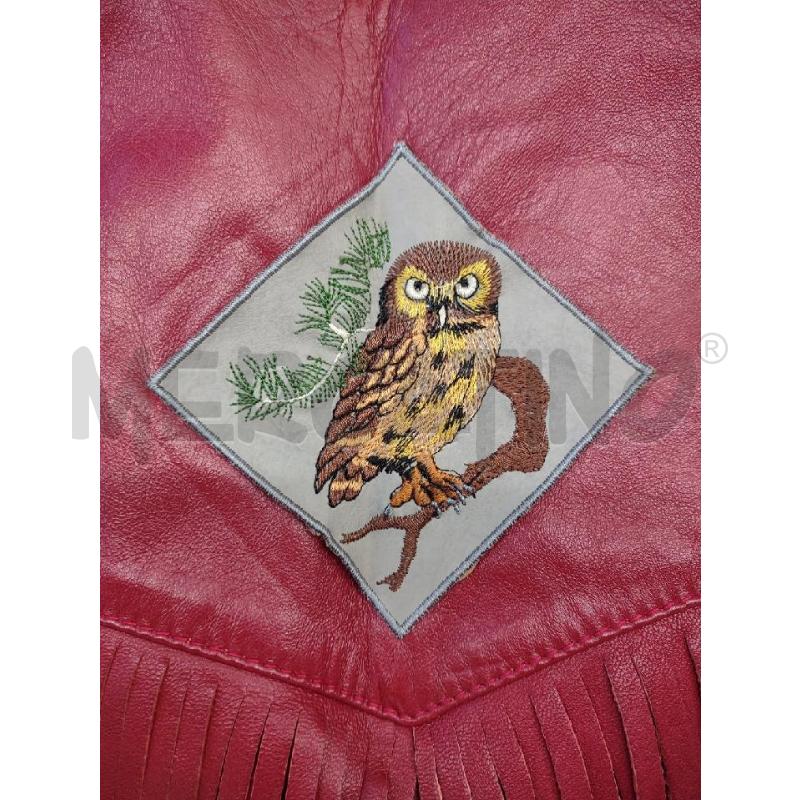 GILET DONNA ROSSO PELLE FRANGE MESSAGE | Mercatino dell'Usato Settimo torinese 3