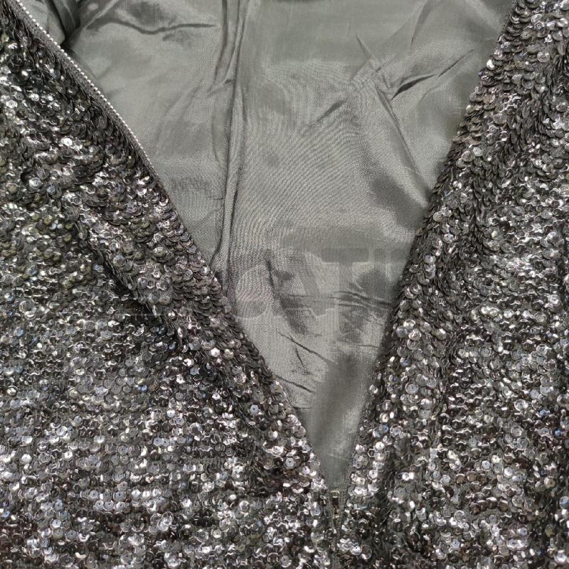 GILET PAILLETTES NERO BORDO PERLINE  | Mercatino dell'Usato Settimo torinese 4