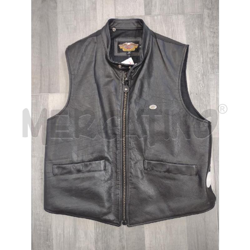 GILET UOMO HARLEY DAVIDSON PELLE NERO | Mercatino dell'Usato Settimo torinese 1