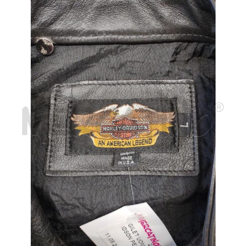 GILET UOMO HARLEY DAVIDSON PELLE NERO | Mercatino dell'Usato Settimo torinese 5