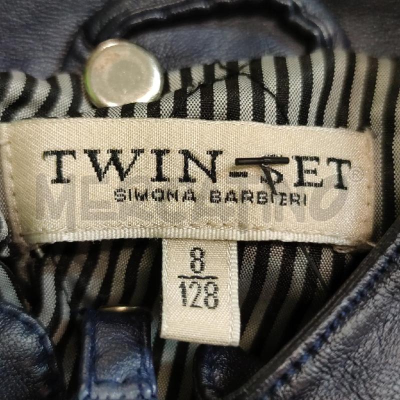 GIUBBINO BAMBINA TWIN-SET BLU ECOPELLE | Mercatino dell'Usato Settimo torinese 3