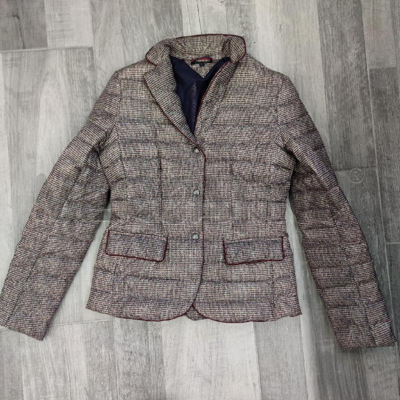 GIUBBINO DONNA 100GR TOMMY HILFIGER MICRO PIED DE POULE TONI CALDI PROFILI BORDEAUX BOTTONI LOGGATI  | Mercatino dell'Usato Settimo torinese 1