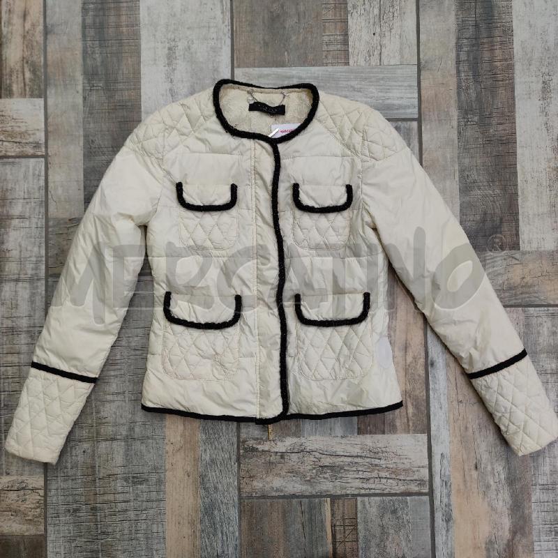 GIUBBINO DONNA TWINSET PANNA PERLINE NERE | Mercatino dell'Usato Settimo torinese 1