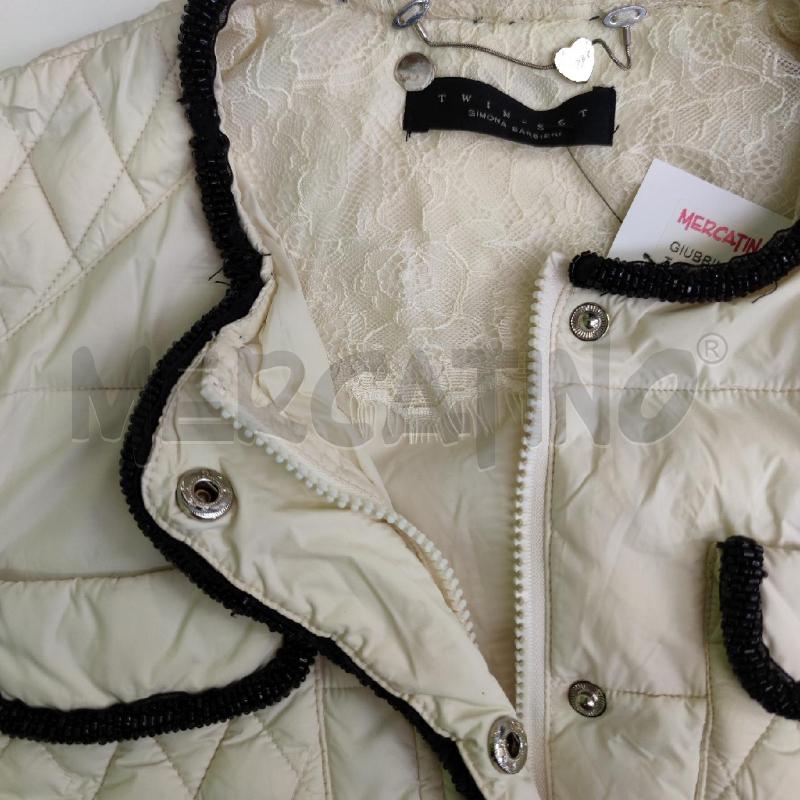 GIUBBINO DONNA TWINSET PANNA PERLINE NERE | Mercatino dell'Usato Settimo torinese 5