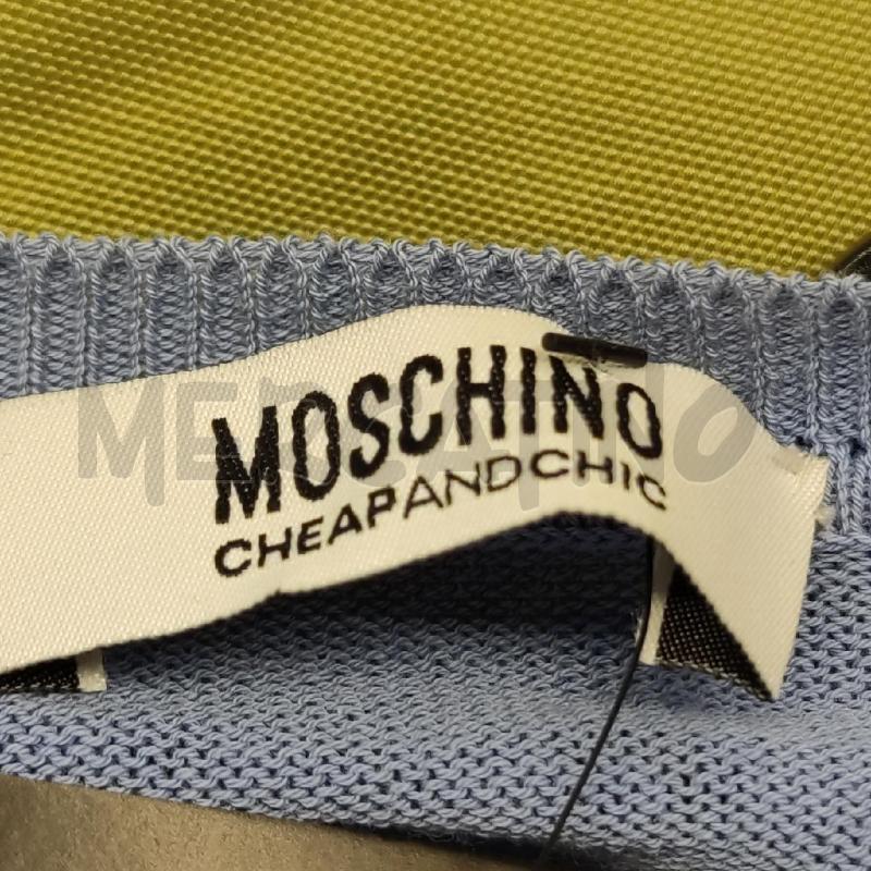 GOLFINO DONNA MOSCHINO CHEAP AMD CHIC INDACO FIORI RILIEVO | Mercatino dell'Usato Settimo torinese 3