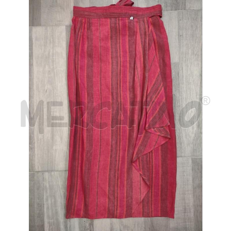 GONNA+CAMICIA SMANIC. MAXMARA LINO ROSSO RIGHE | Mercatino dell'Usato Settimo torinese 2