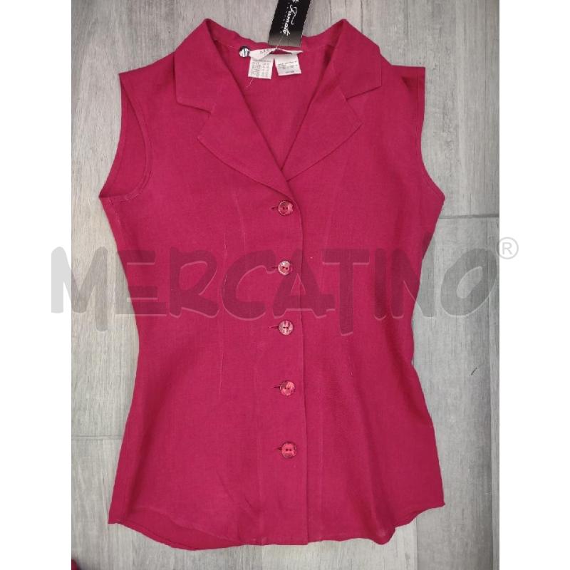 GONNA+CAMICIA SMANIC. MAXMARA LINO ROSSO RIGHE | Mercatino dell'Usato Settimo torinese 3