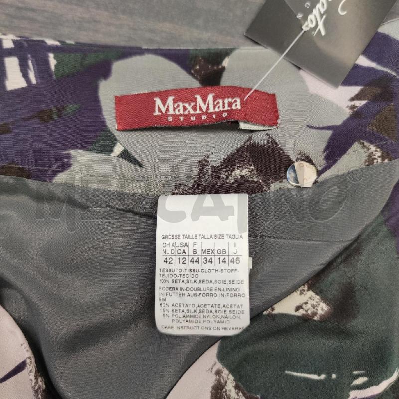 GONNA MAXMARA SETA FANTASIA VERDE VIOLA | Mercatino dell'Usato Settimo torinese 2