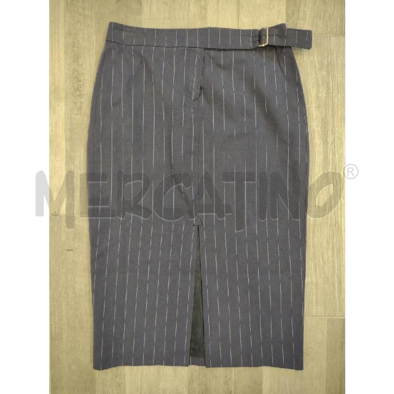 GONNA MIDI PESERICO BLU DELAVE' GESSATA SPACCO FRONTALE | Mercatino dell'Usato Settimo torinese 1