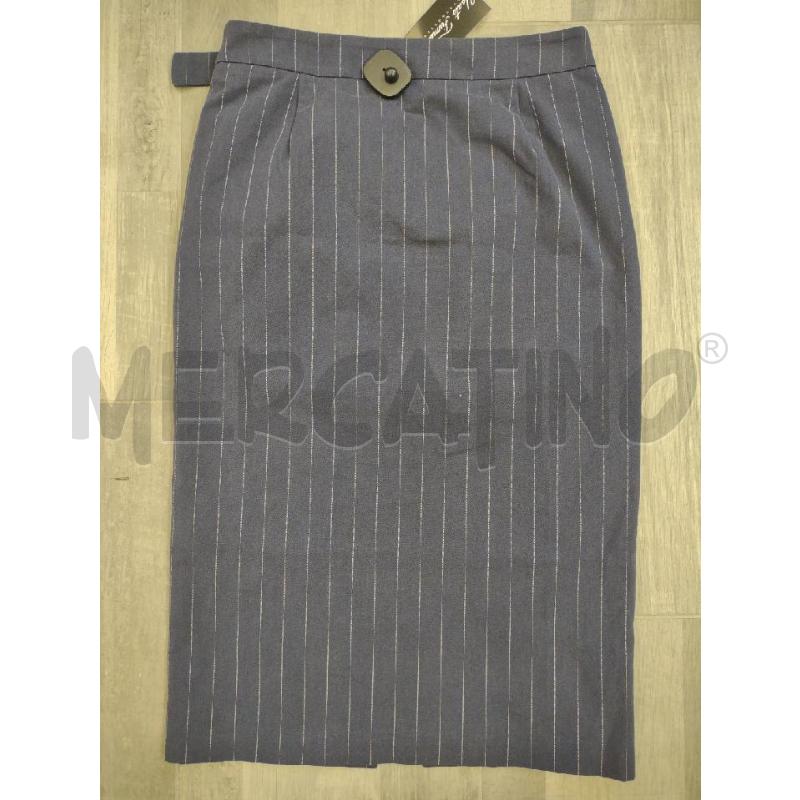GONNA MIDI PESERICO BLU DELAVE' GESSATA SPACCO FRONTALE | Mercatino dell'Usato Settimo torinese 2