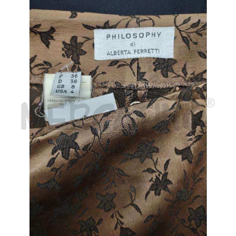 GONNA PHILOSOPHY ALBERTA FERRETTI MARRONE FIORI | Mercatino dell'Usato Settimo torinese 4