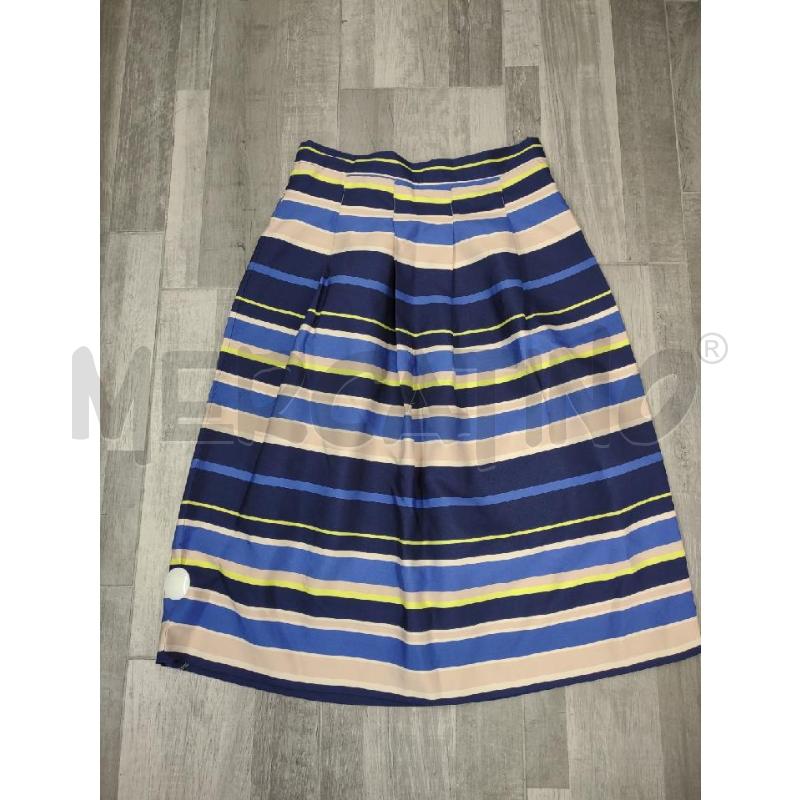GONNELLONE A RUOTA NENETTE BLU RIGHE TORTORA LIME | Mercatino dell'Usato Settimo torinese 1