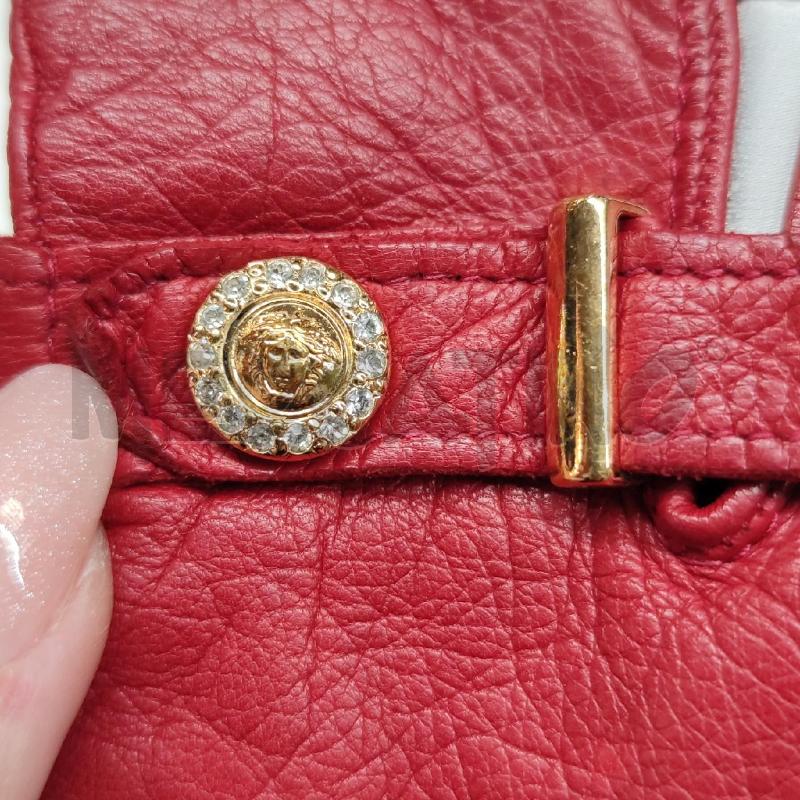 GUANTI DONNA GIANNI VERSACE PELLE ROSSI | Mercatino dell'Usato Settimo torinese 3