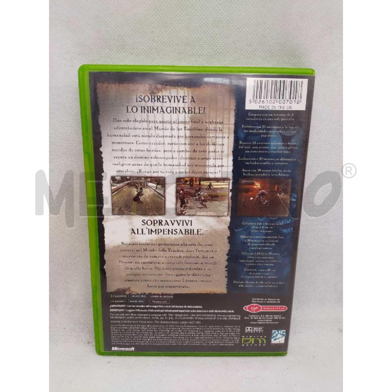 HUNTER THE RECKONING VIDEO GIOCO XBOX CON MANUALE | Mercatino dell'Usato Settimo torinese 2
