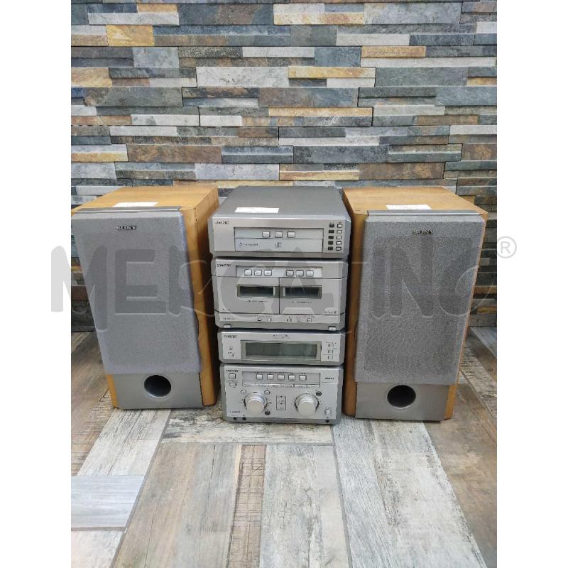 IMPIANTO HI-FI SONY GRIGIO CON DUE CASSE | Mercatino dell'Usato Settimo torinese 1