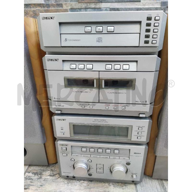IMPIANTO HI-FI SONY GRIGIO CON DUE CASSE | Mercatino dell'Usato Settimo torinese 2