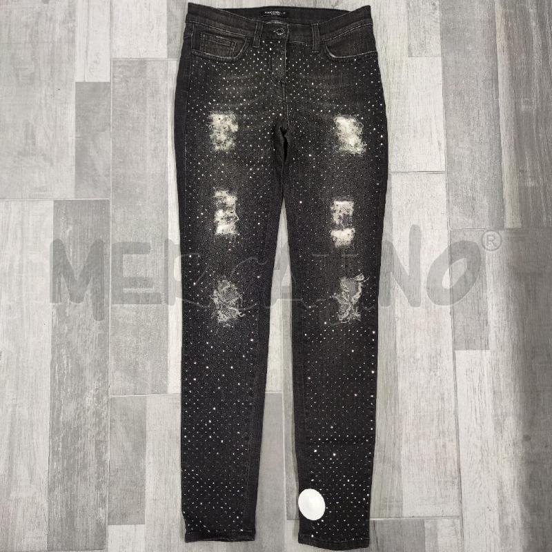 JEANS DONNA FLAVIO CASTELLANI NERO STRASS | Mercatino dell'Usato Settimo torinese 1