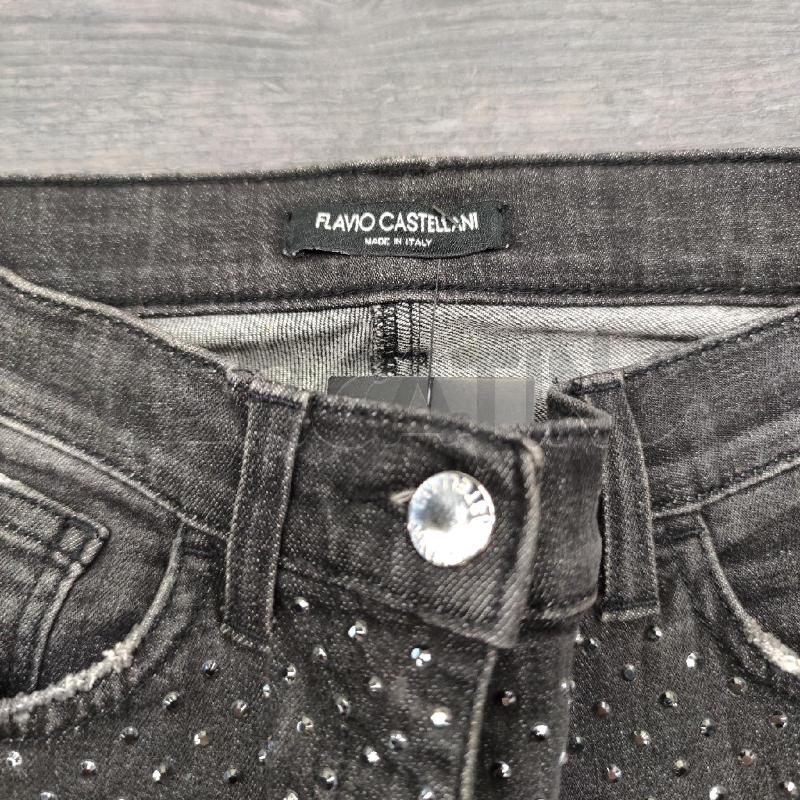 JEANS DONNA FLAVIO CASTELLANI NERO STRASS | Mercatino dell'Usato Settimo torinese 3