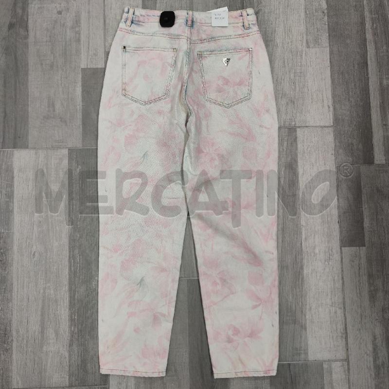 JEANS DONNA GUESS BIANCO STAMPA FLOREALE ROSA | Mercatino dell'Usato Settimo torinese 2