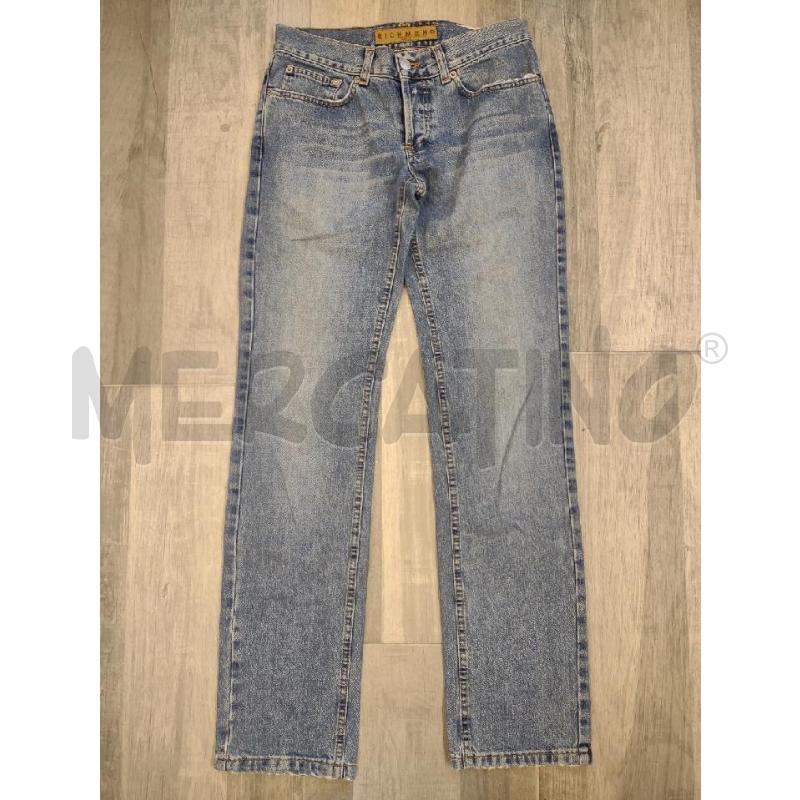 JEANS UOMO RICHMOND SCRITTA AZZURRO | Mercatino dell'Usato Settimo torinese 1
