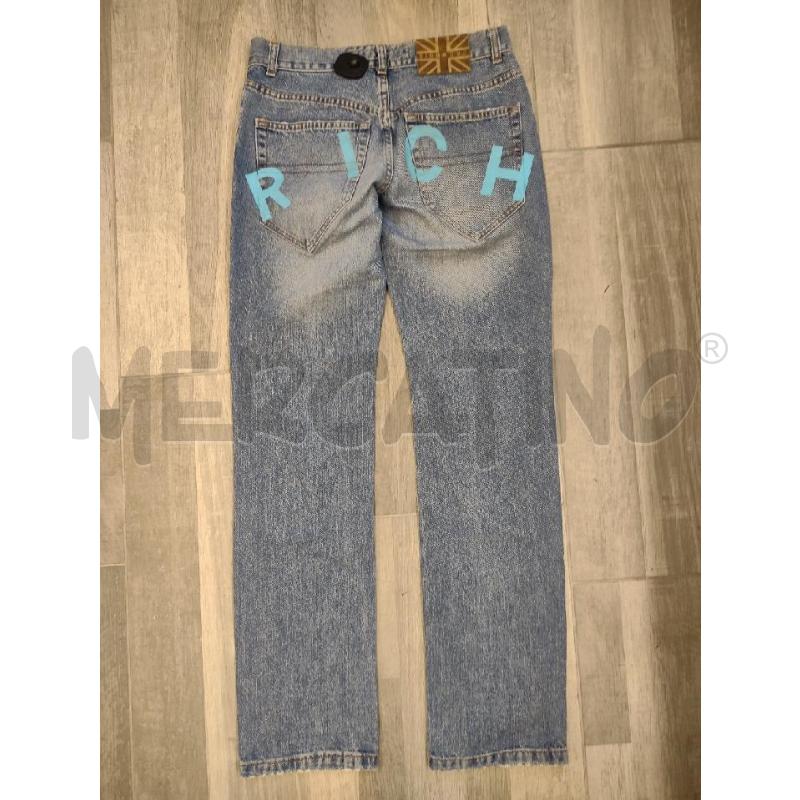 JEANS UOMO RICHMOND SCRITTA AZZURRO | Mercatino dell'Usato Settimo torinese 2