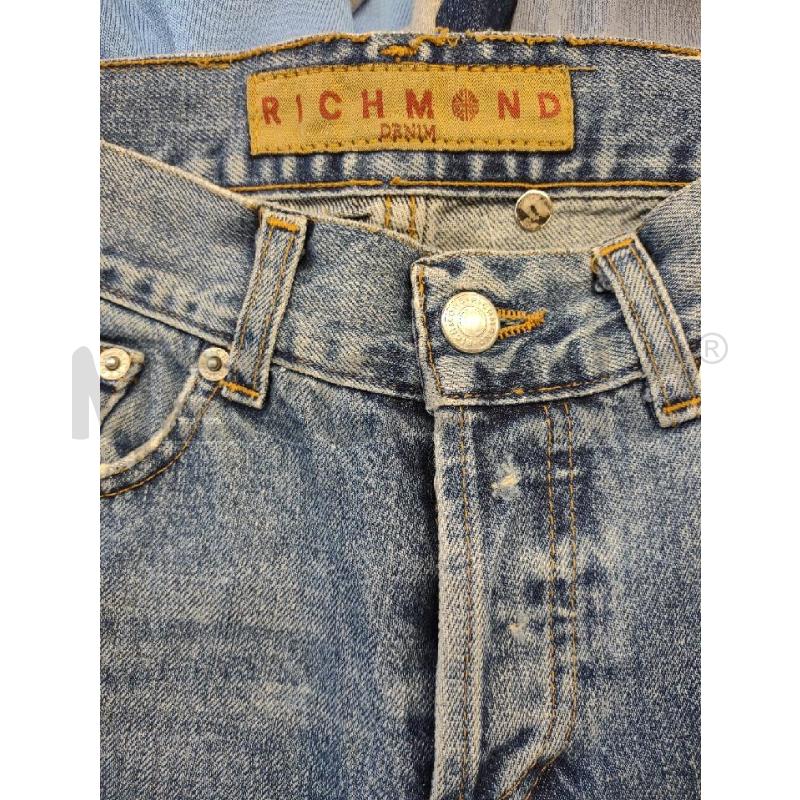 JEANS UOMO RICHMOND SCRITTA AZZURRO | Mercatino dell'Usato Settimo torinese 3