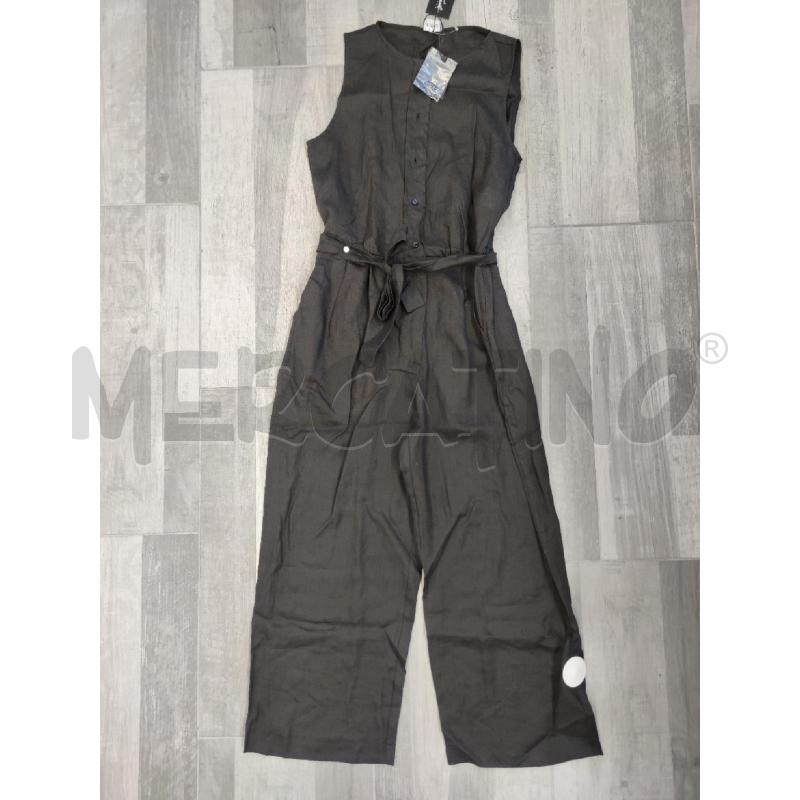 JUMPSUIT DONNA EMME MARELLA LINO NERA SMANICATA | Mercatino dell'Usato Settimo torinese 1