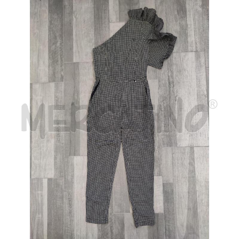 JUMPSUIT ELISABETTA FRANCHI BIANCA NERA QUADRETT MANICA ROUGE  | Mercatino dell'Usato Settimo torinese 1