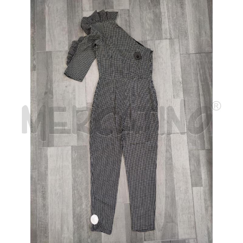JUMPSUIT ELISABETTA FRANCHI BIANCA NERA QUADRETT MANICA ROUGE  | Mercatino dell'Usato Settimo torinese 2