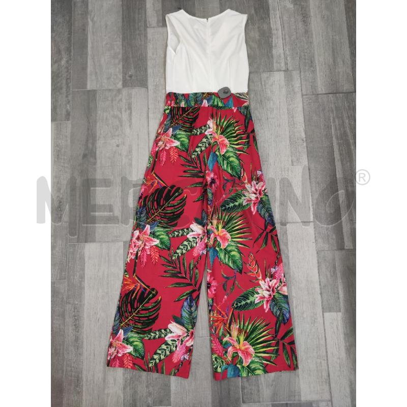 JUMPSUIT LOLALIZA BIANCA FUCSIA FIORI | Mercatino dell'Usato Settimo torinese 2