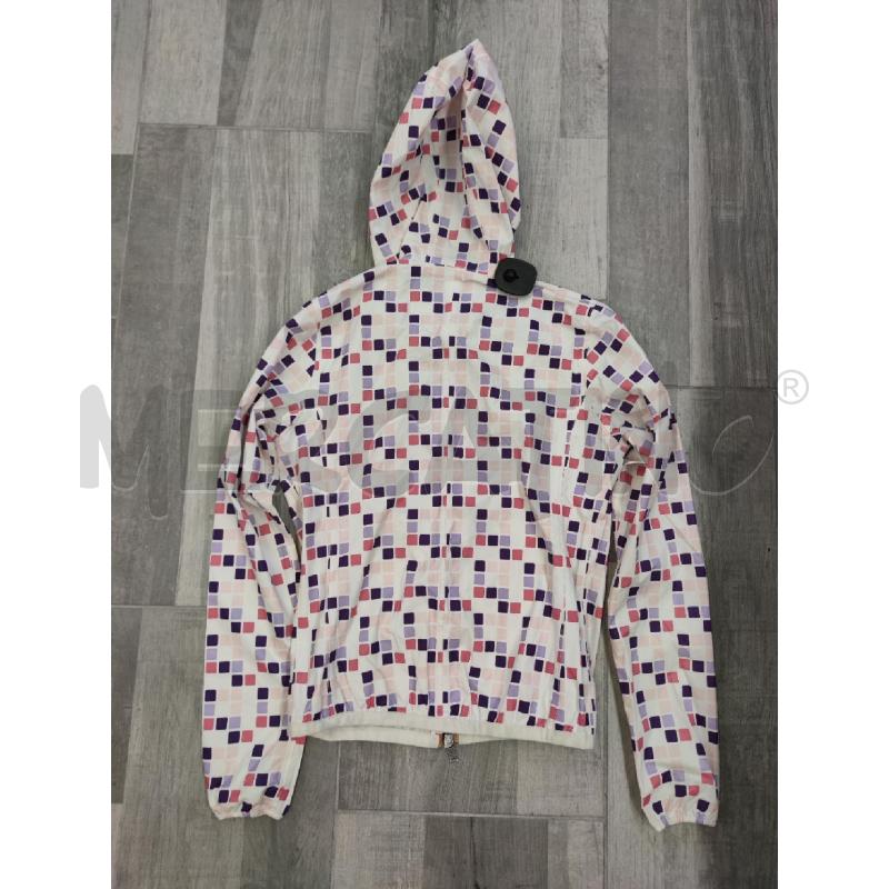 KWAY DONNA BIANCO QUADRI VIOLA ROSA | Mercatino dell'Usato Settimo torinese 2