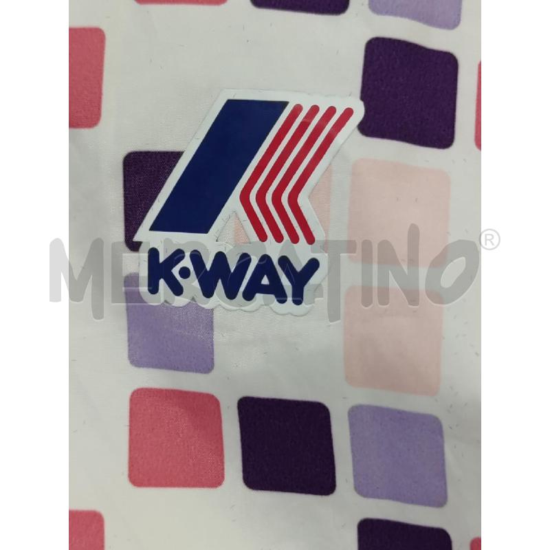 KWAY DONNA BIANCO QUADRI VIOLA ROSA | Mercatino dell'Usato Settimo torinese 3