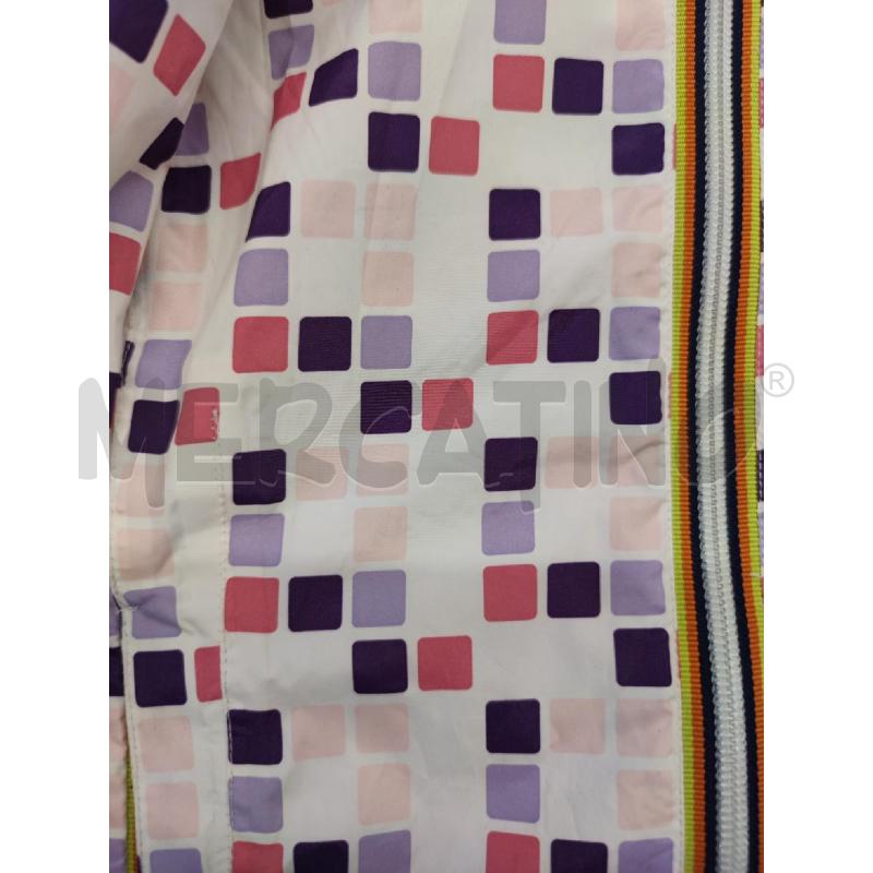 KWAY DONNA BIANCO QUADRI VIOLA ROSA | Mercatino dell'Usato Settimo torinese 4