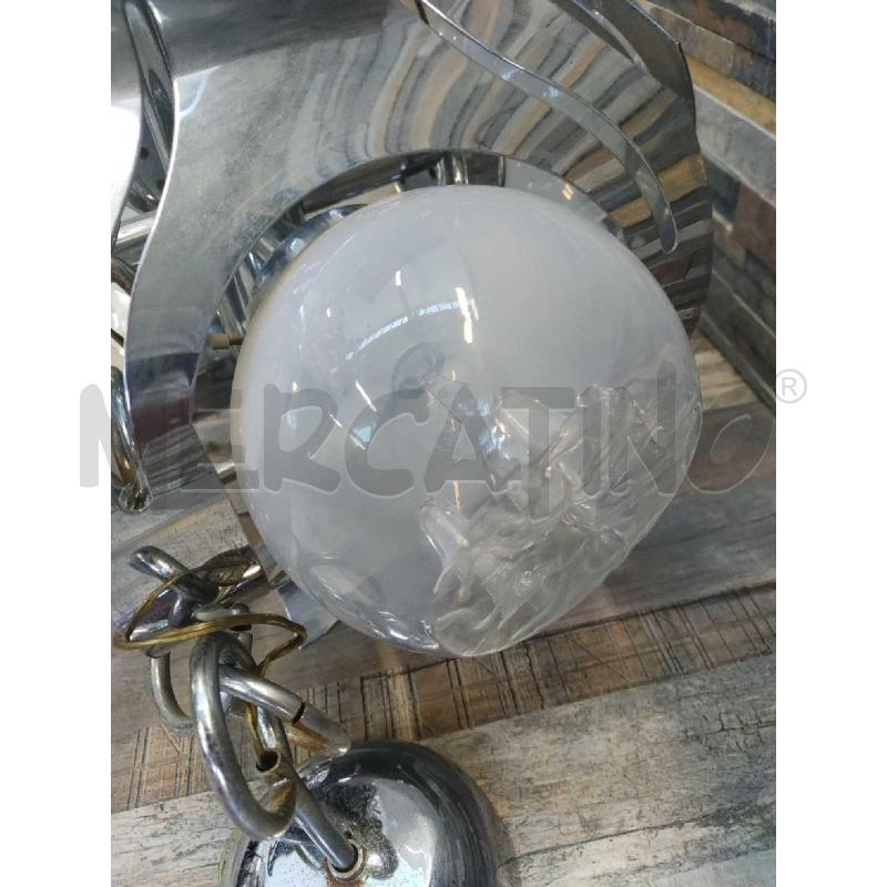 LAMPADARIO ANNI 70 DESIGN CROMATO  | Mercatino dell'Usato Settimo torinese 4