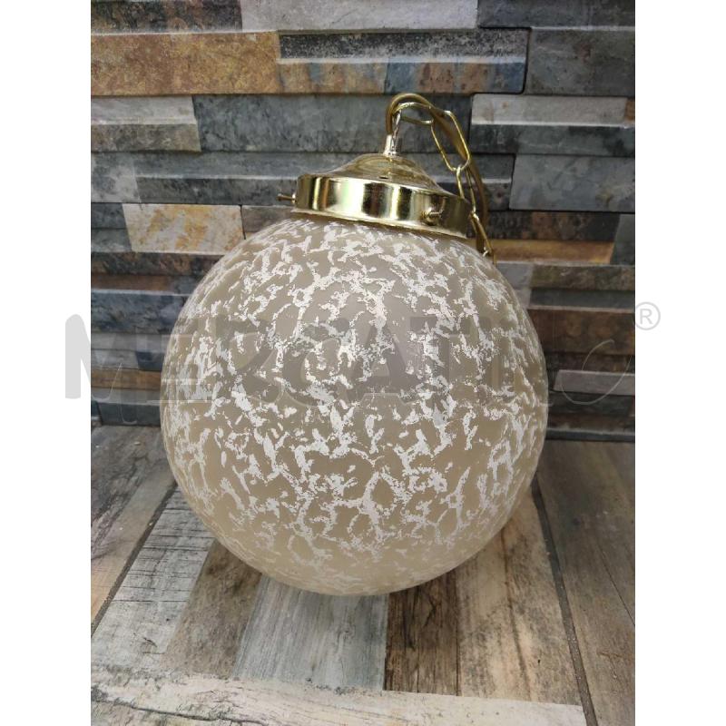 LAMPADARIO BOCCIA VETRO BASE DORATA | Mercatino dell'Usato Settimo torinese 1