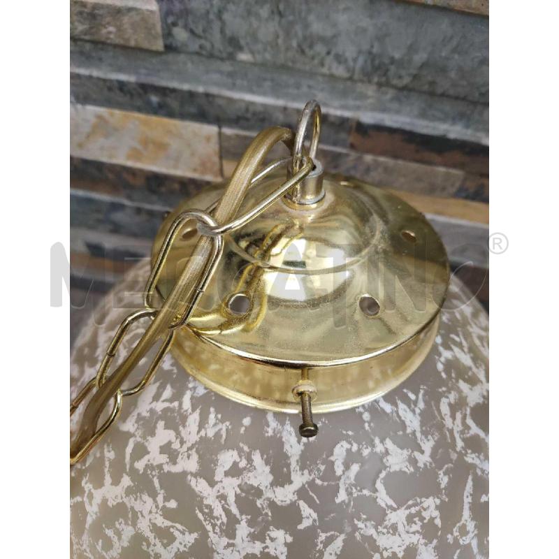 LAMPADARIO BOCCIA VETRO BASE DORATA | Mercatino dell'Usato Settimo torinese 3