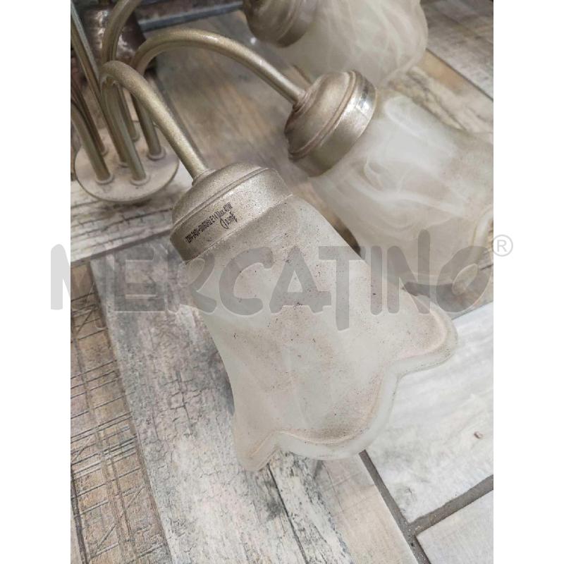 LAMPADARIO CINQUE BRACCIA GRIGIO | Mercatino dell'Usato Settimo torinese 3
